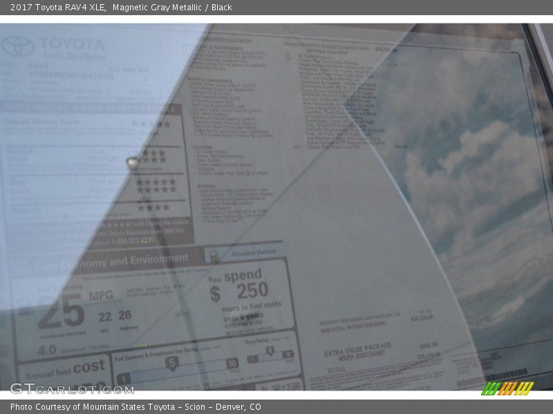 Magnetic Gray Metallic / Black 2017 Toyota RAV4 XLE
