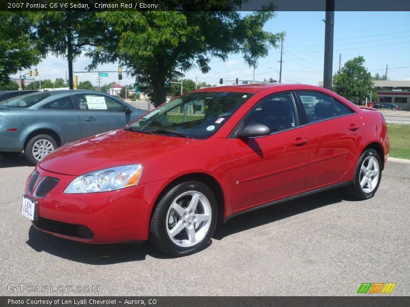 Crimson Red / Ebony 2007 Pontiac G6 V6 Sedan