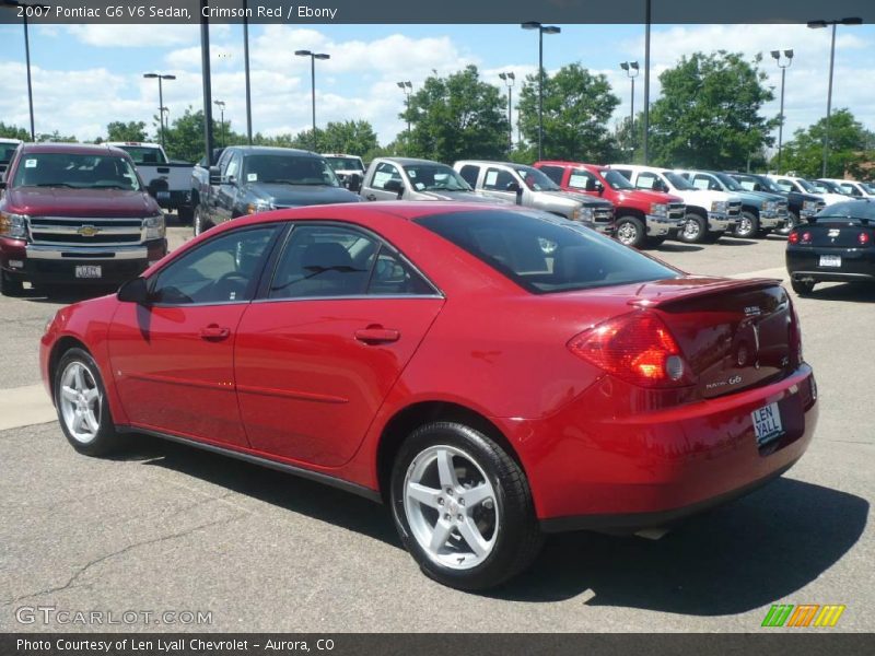 Crimson Red / Ebony 2007 Pontiac G6 V6 Sedan