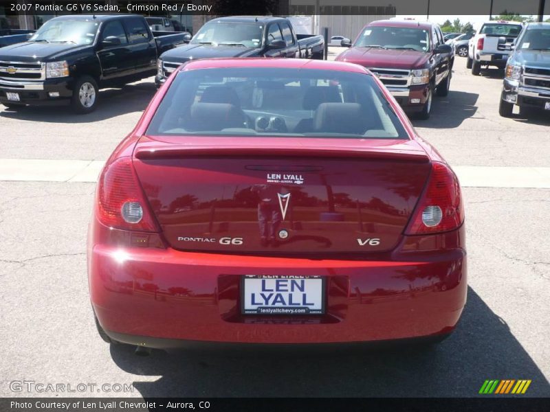 Crimson Red / Ebony 2007 Pontiac G6 V6 Sedan