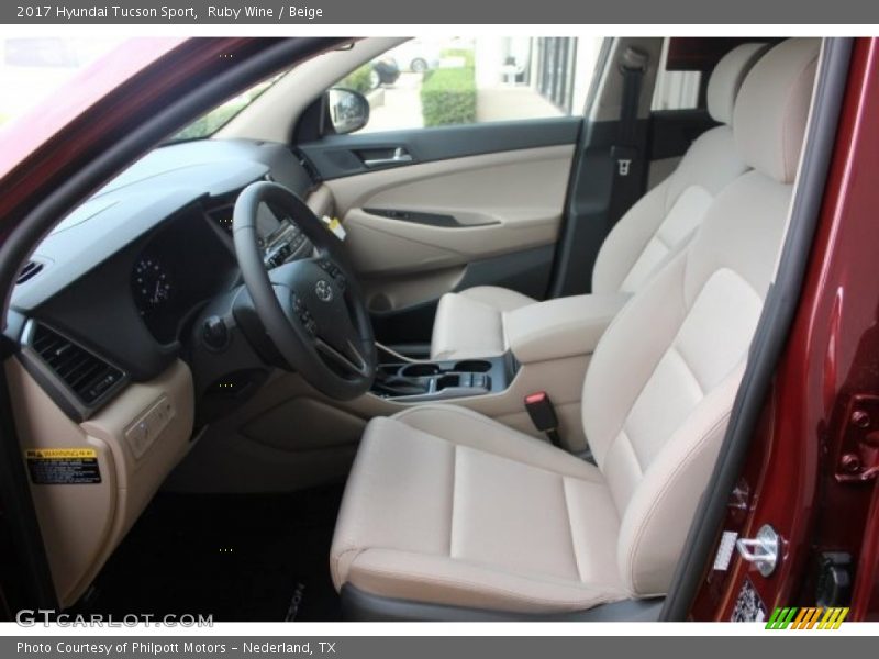 Ruby Wine / Beige 2017 Hyundai Tucson Sport