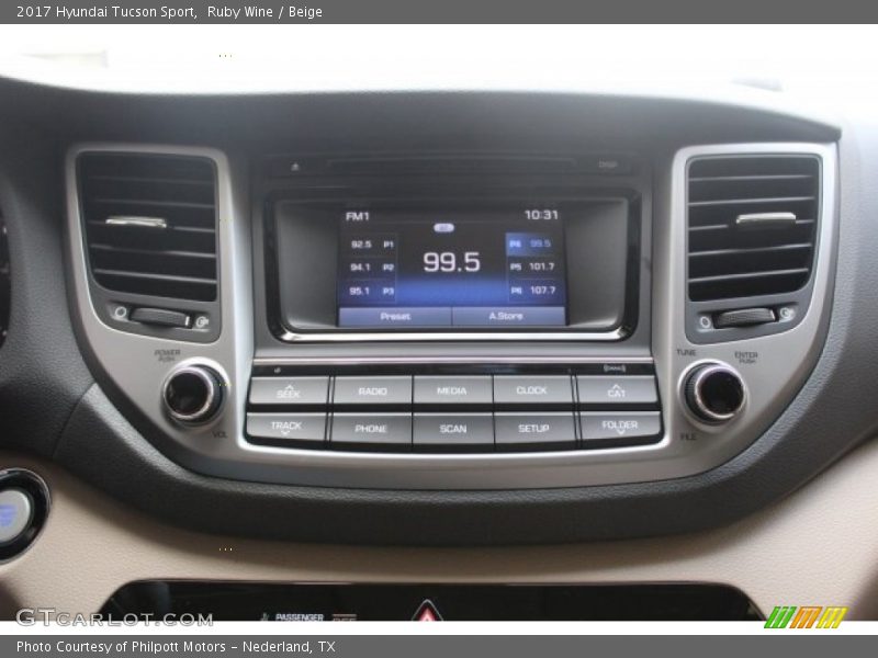 Ruby Wine / Beige 2017 Hyundai Tucson Sport