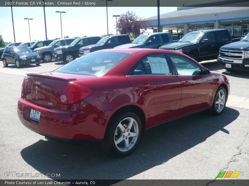 Crimson Red / Ebony 2007 Pontiac G6 V6 Sedan