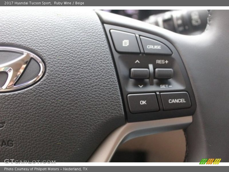Ruby Wine / Beige 2017 Hyundai Tucson Sport