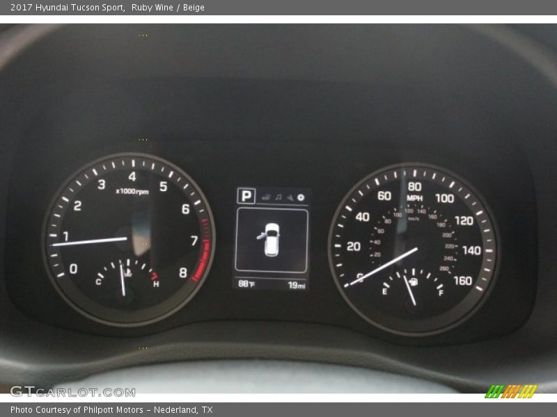 Ruby Wine / Beige 2017 Hyundai Tucson Sport