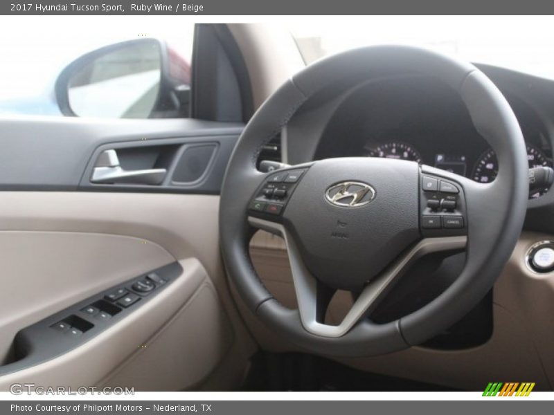 Ruby Wine / Beige 2017 Hyundai Tucson Sport