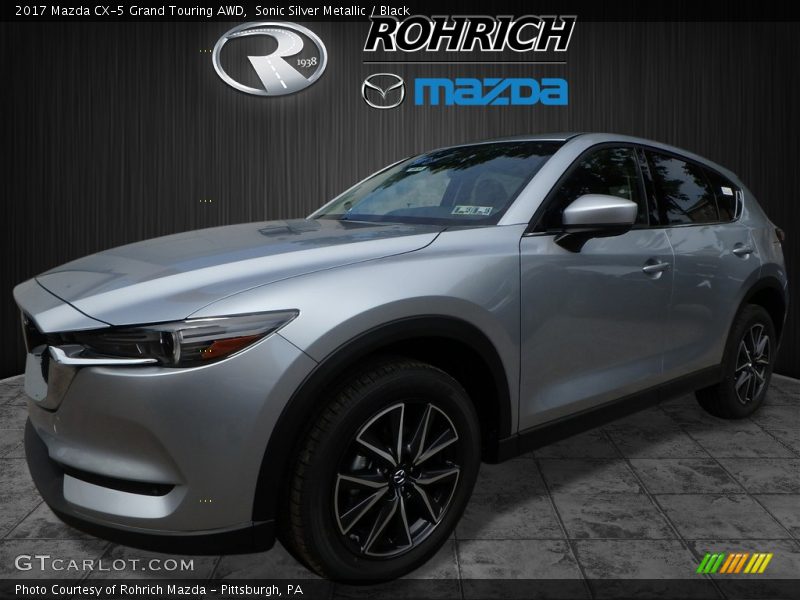 Sonic Silver Metallic / Black 2017 Mazda CX-5 Grand Touring AWD