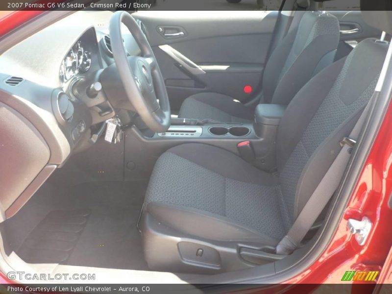 Crimson Red / Ebony 2007 Pontiac G6 V6 Sedan
