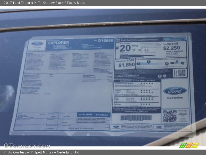Shadow Black / Ebony Black 2017 Ford Explorer XLT