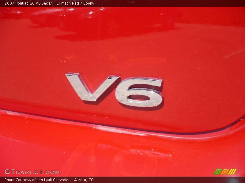 Crimson Red / Ebony 2007 Pontiac G6 V6 Sedan