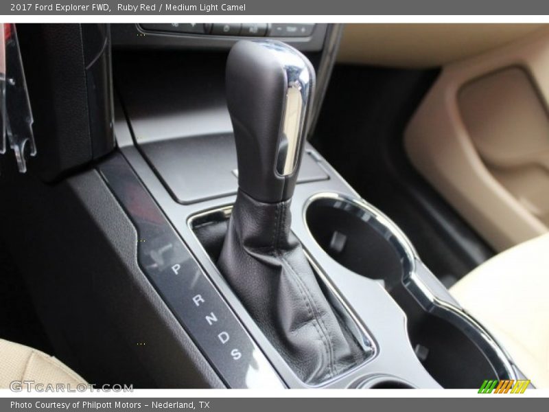 Ruby Red / Medium Light Camel 2017 Ford Explorer FWD