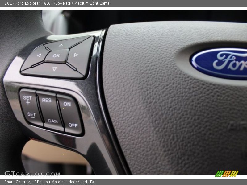 Ruby Red / Medium Light Camel 2017 Ford Explorer FWD