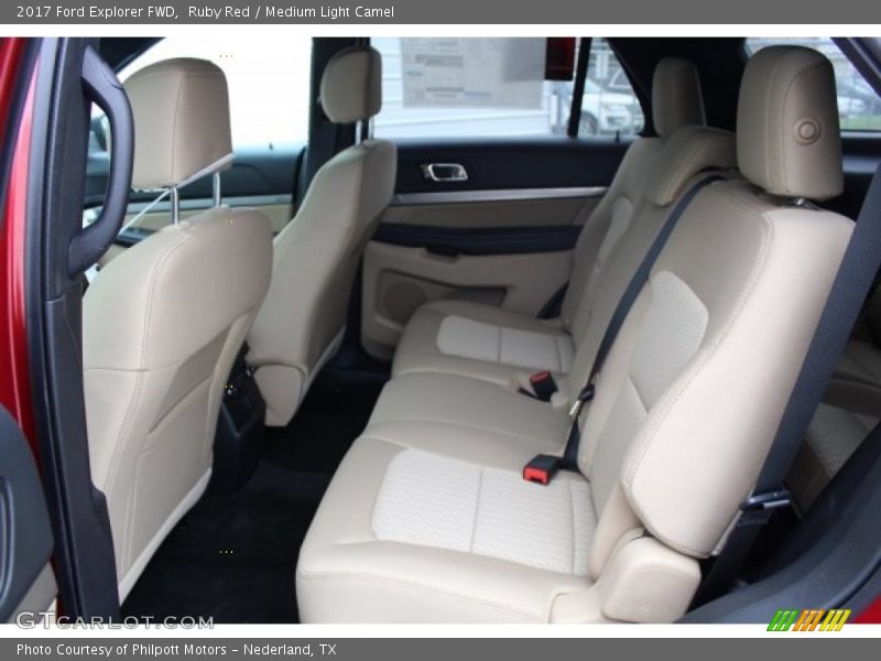 Ruby Red / Medium Light Camel 2017 Ford Explorer FWD