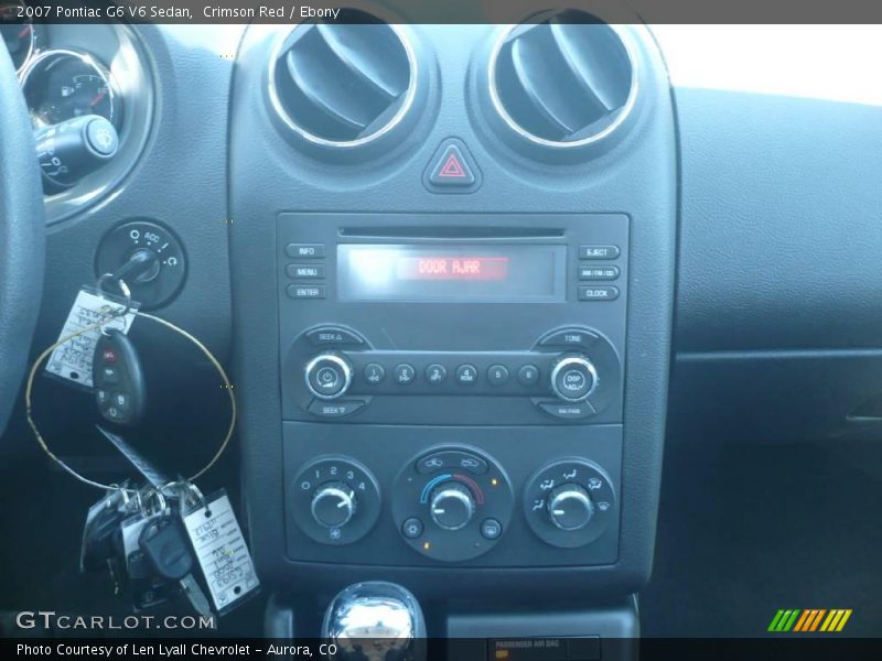 Crimson Red / Ebony 2007 Pontiac G6 V6 Sedan