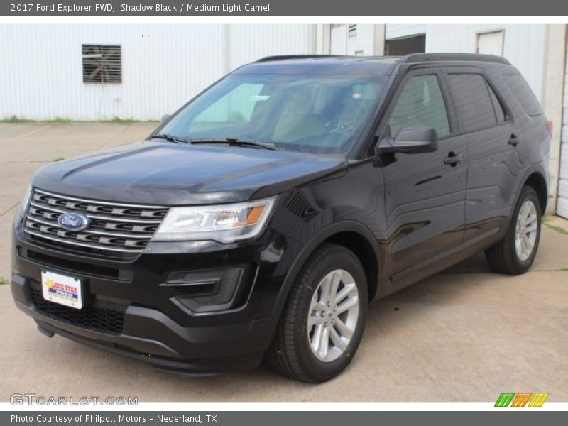 Shadow Black / Medium Light Camel 2017 Ford Explorer FWD