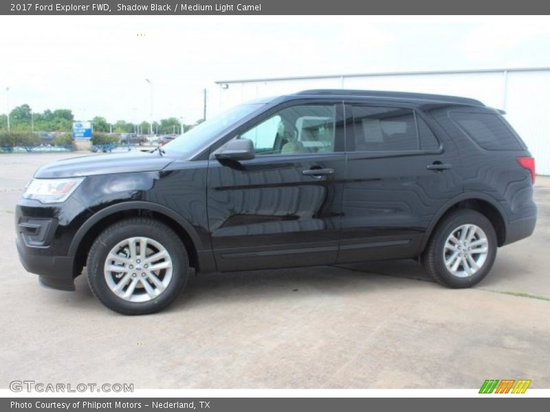 Shadow Black / Medium Light Camel 2017 Ford Explorer FWD