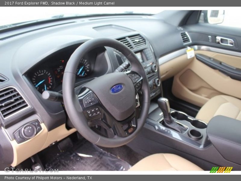 Shadow Black / Medium Light Camel 2017 Ford Explorer FWD