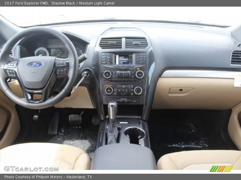 Shadow Black / Medium Light Camel 2017 Ford Explorer FWD