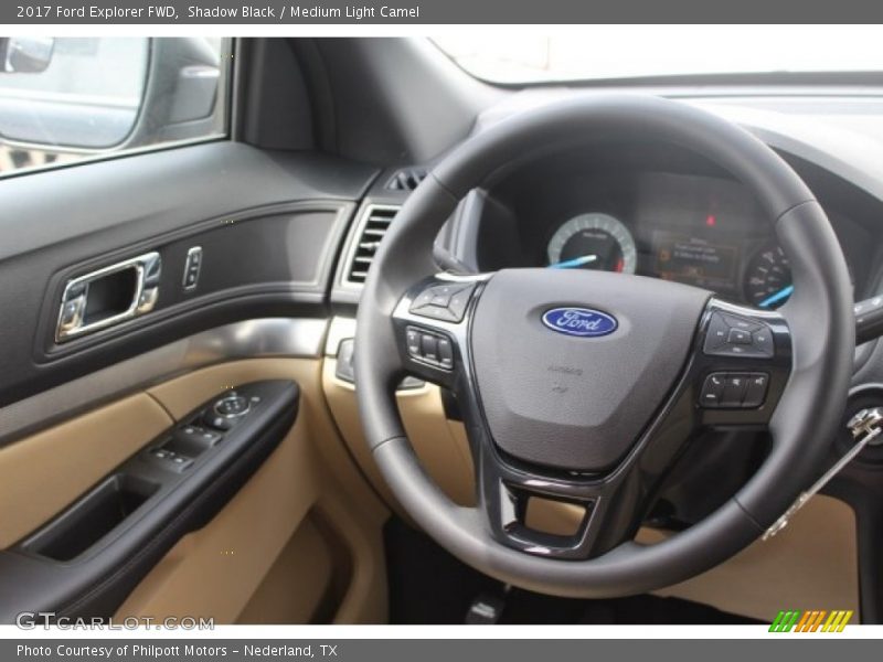 Shadow Black / Medium Light Camel 2017 Ford Explorer FWD