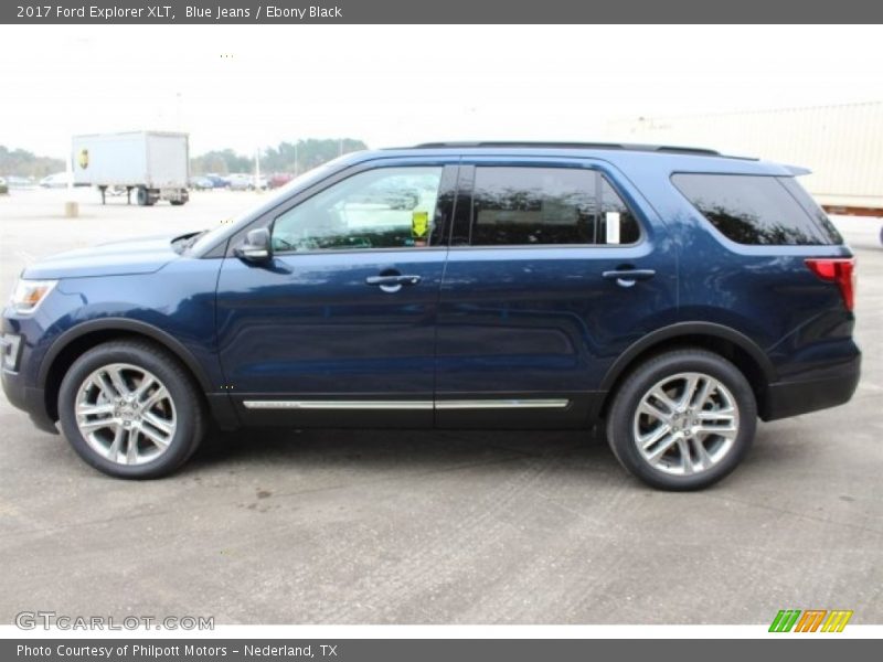 Blue Jeans / Ebony Black 2017 Ford Explorer XLT