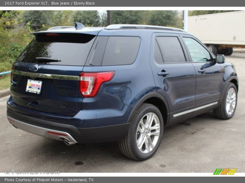 Blue Jeans / Ebony Black 2017 Ford Explorer XLT