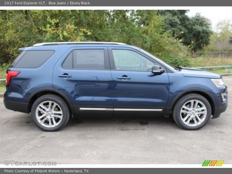 Blue Jeans / Ebony Black 2017 Ford Explorer XLT