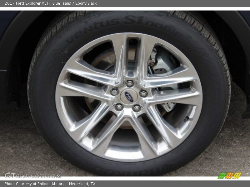 Blue Jeans / Ebony Black 2017 Ford Explorer XLT