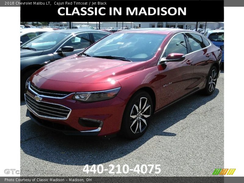 Cajun Red Tintcoat / Jet Black 2018 Chevrolet Malibu LT