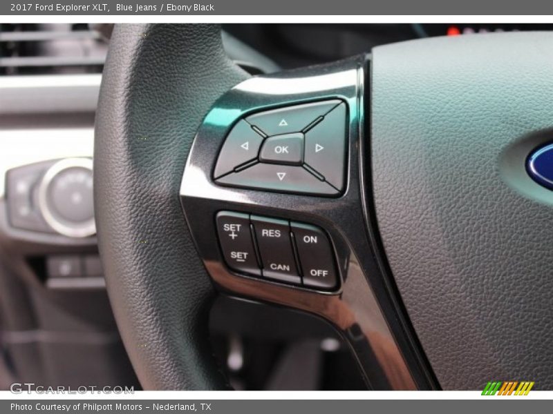 Blue Jeans / Ebony Black 2017 Ford Explorer XLT