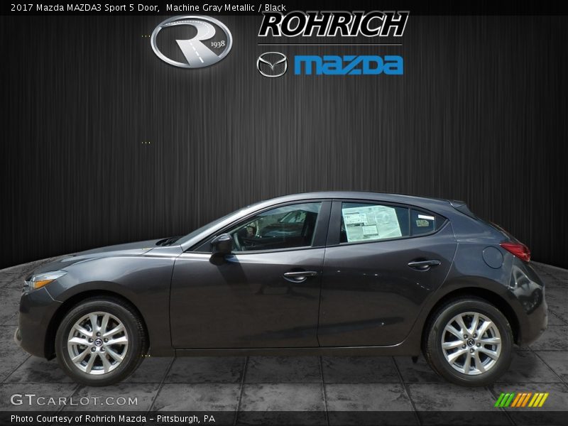 Machine Gray Metallic / Black 2017 Mazda MAZDA3 Sport 5 Door