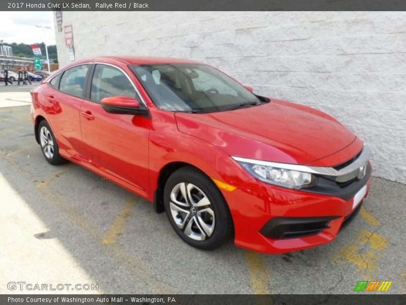 Rallye Red / Black 2017 Honda Civic LX Sedan