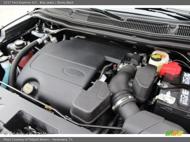 Blue Jeans / Ebony Black 2017 Ford Explorer XLT