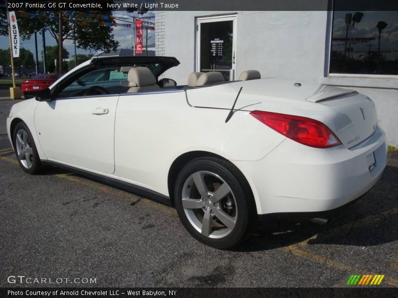 Ivory White / Light Taupe 2007 Pontiac G6 GT Convertible