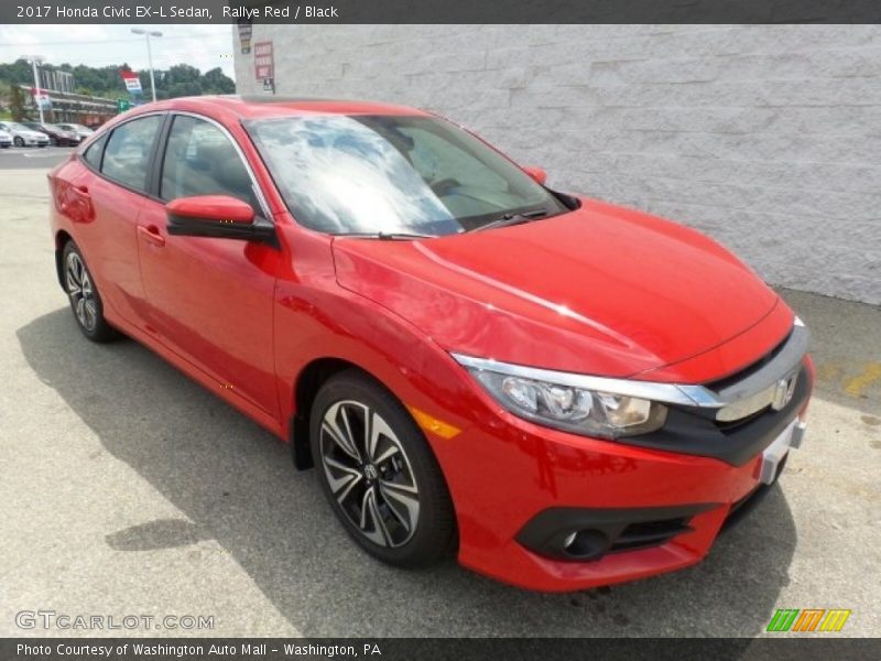 Rallye Red / Black 2017 Honda Civic EX-L Sedan