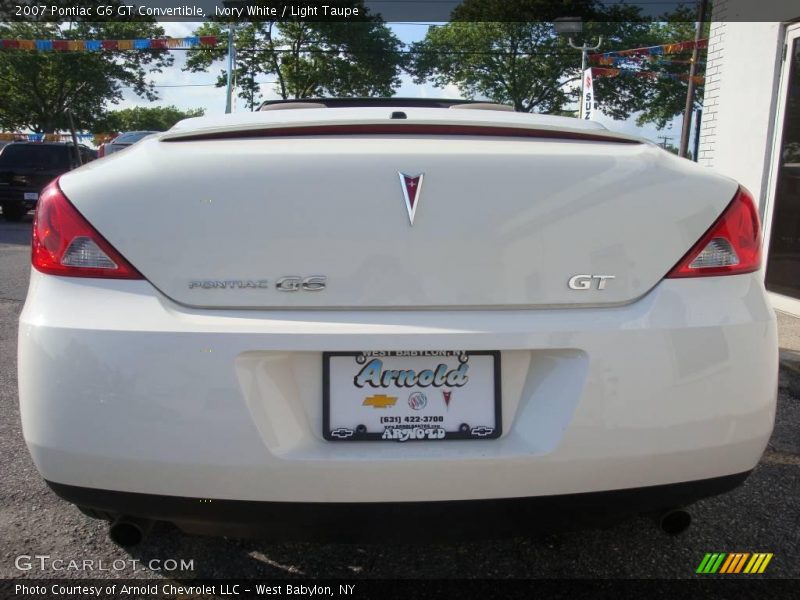 Ivory White / Light Taupe 2007 Pontiac G6 GT Convertible