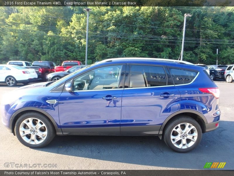 Deep Impact Blue Metallic / Charcoal Black 2016 Ford Escape Titanium 4WD