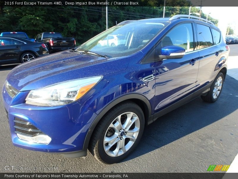 Deep Impact Blue Metallic / Charcoal Black 2016 Ford Escape Titanium 4WD