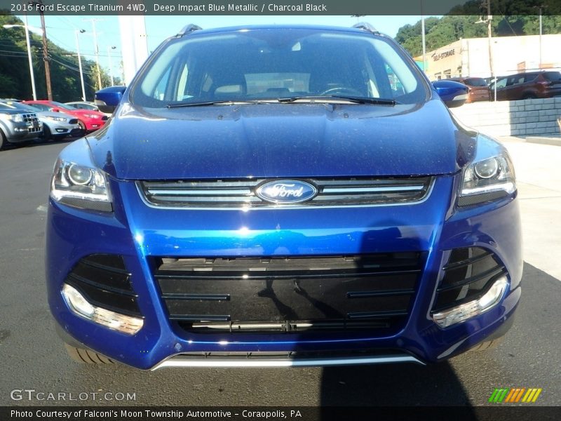 Deep Impact Blue Metallic / Charcoal Black 2016 Ford Escape Titanium 4WD