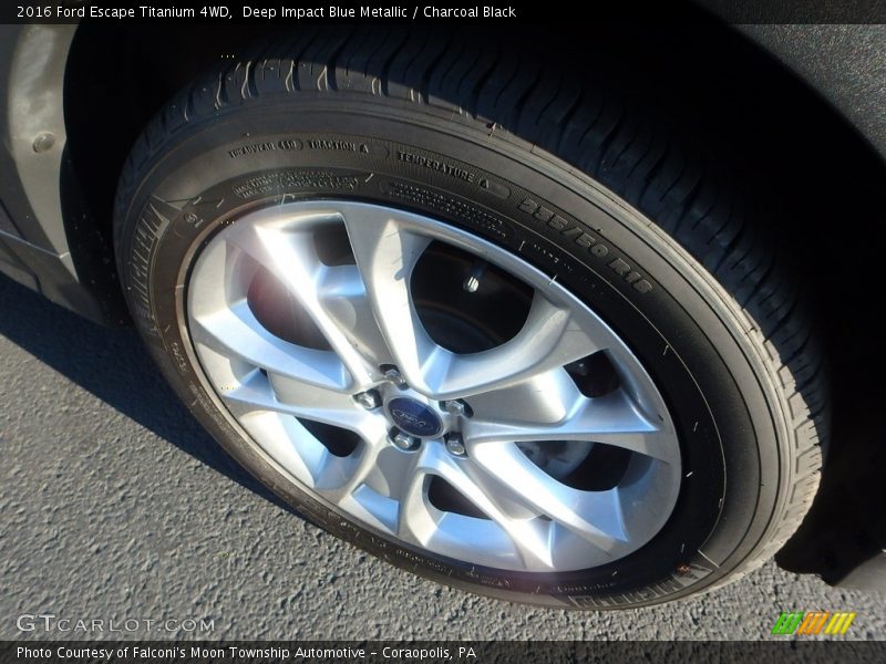 Deep Impact Blue Metallic / Charcoal Black 2016 Ford Escape Titanium 4WD