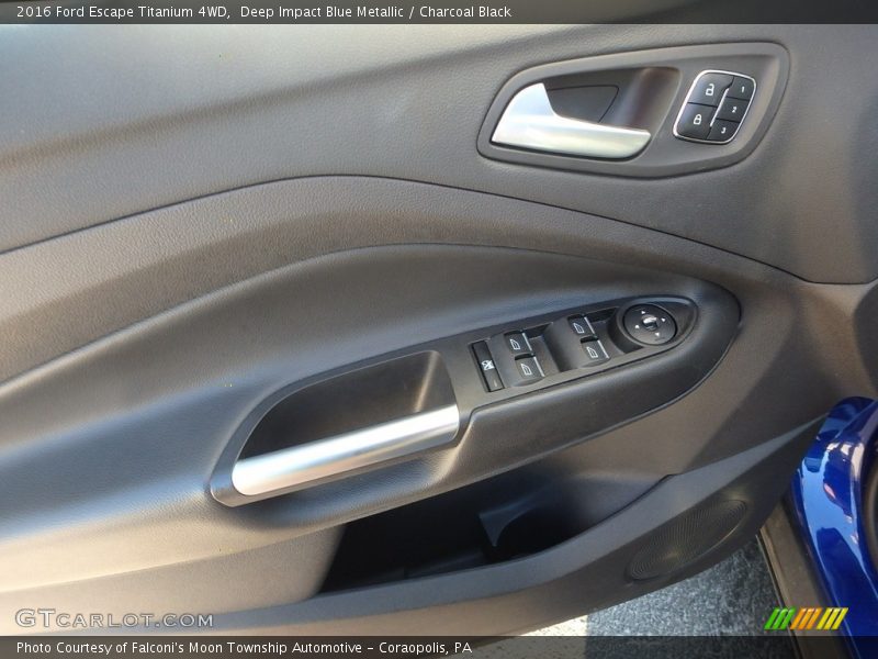 Deep Impact Blue Metallic / Charcoal Black 2016 Ford Escape Titanium 4WD