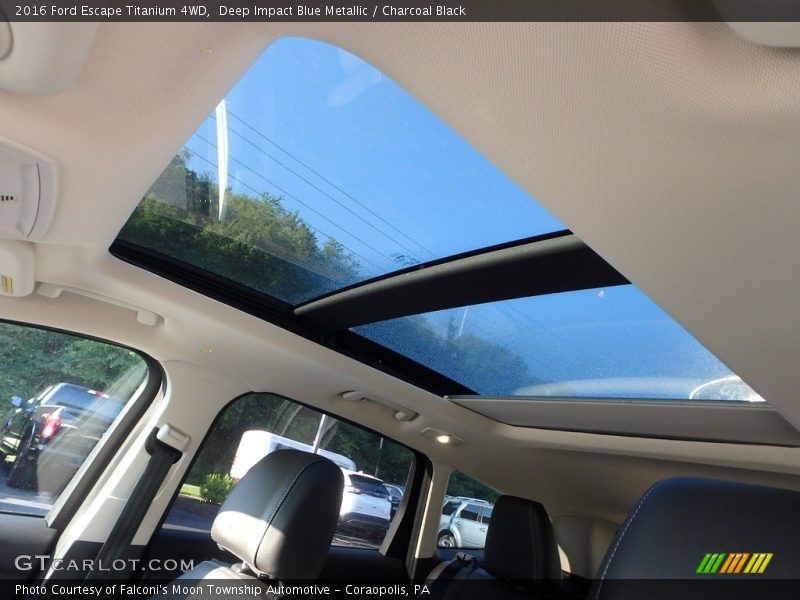 Deep Impact Blue Metallic / Charcoal Black 2016 Ford Escape Titanium 4WD