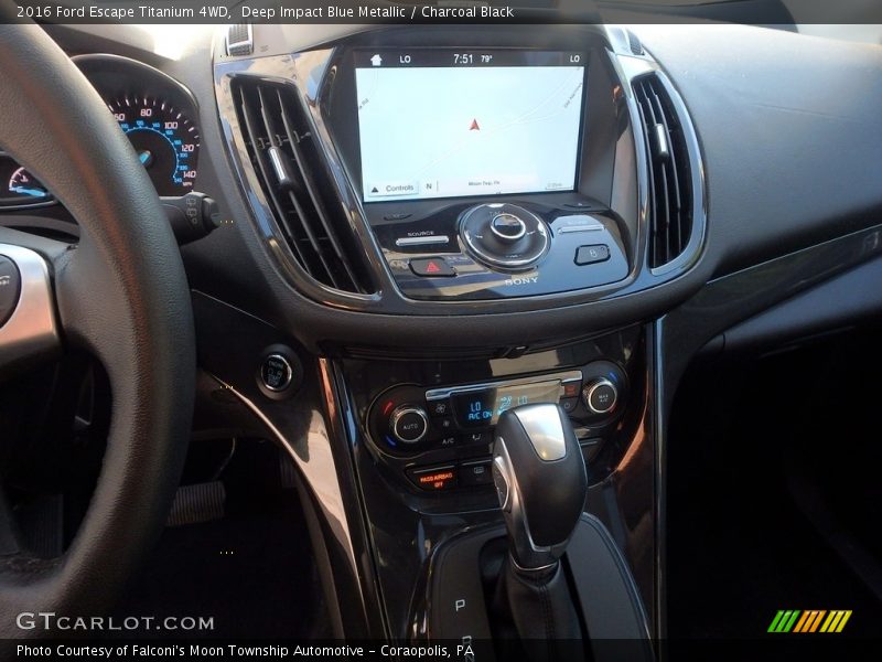 Deep Impact Blue Metallic / Charcoal Black 2016 Ford Escape Titanium 4WD