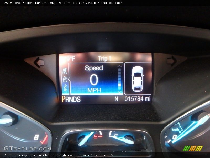 Deep Impact Blue Metallic / Charcoal Black 2016 Ford Escape Titanium 4WD