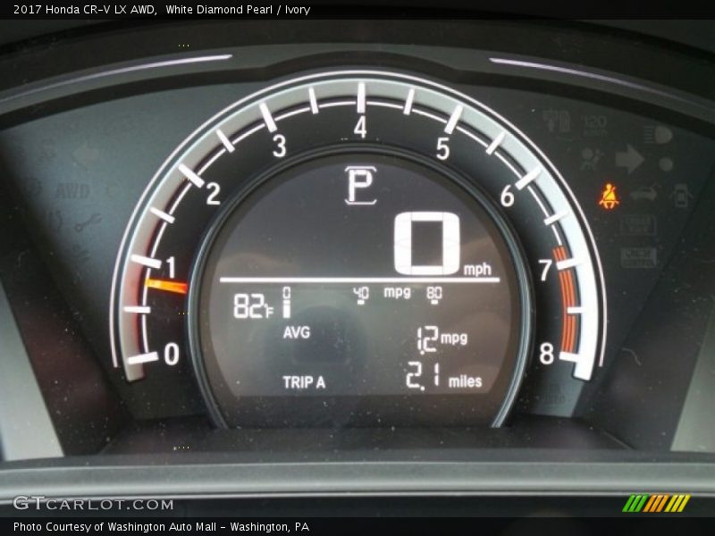 White Diamond Pearl / Ivory 2017 Honda CR-V LX AWD