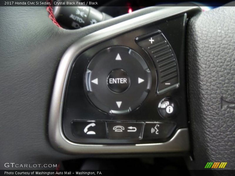 Crystal Black Pearl / Black 2017 Honda Civic Si Sedan
