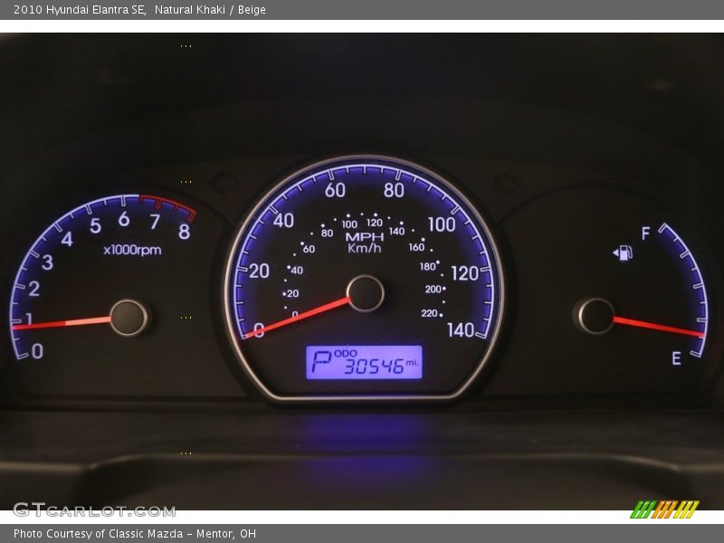 Natural Khaki / Beige 2010 Hyundai Elantra SE