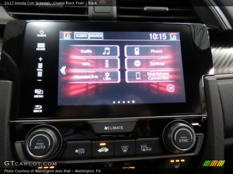 Crystal Black Pearl / Black 2017 Honda Civic Si Sedan