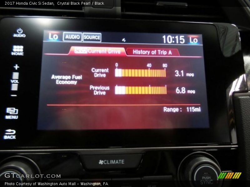 Crystal Black Pearl / Black 2017 Honda Civic Si Sedan