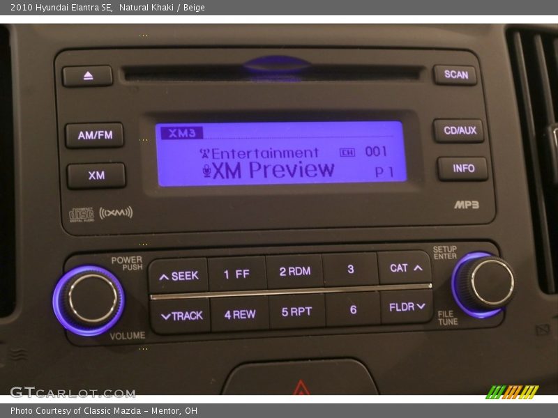 Natural Khaki / Beige 2010 Hyundai Elantra SE