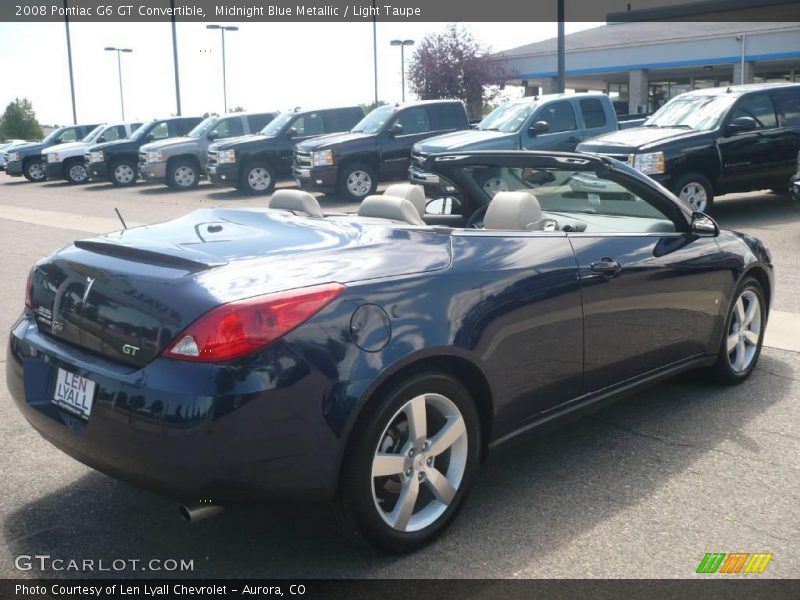 Midnight Blue Metallic / Light Taupe 2008 Pontiac G6 GT Convertible